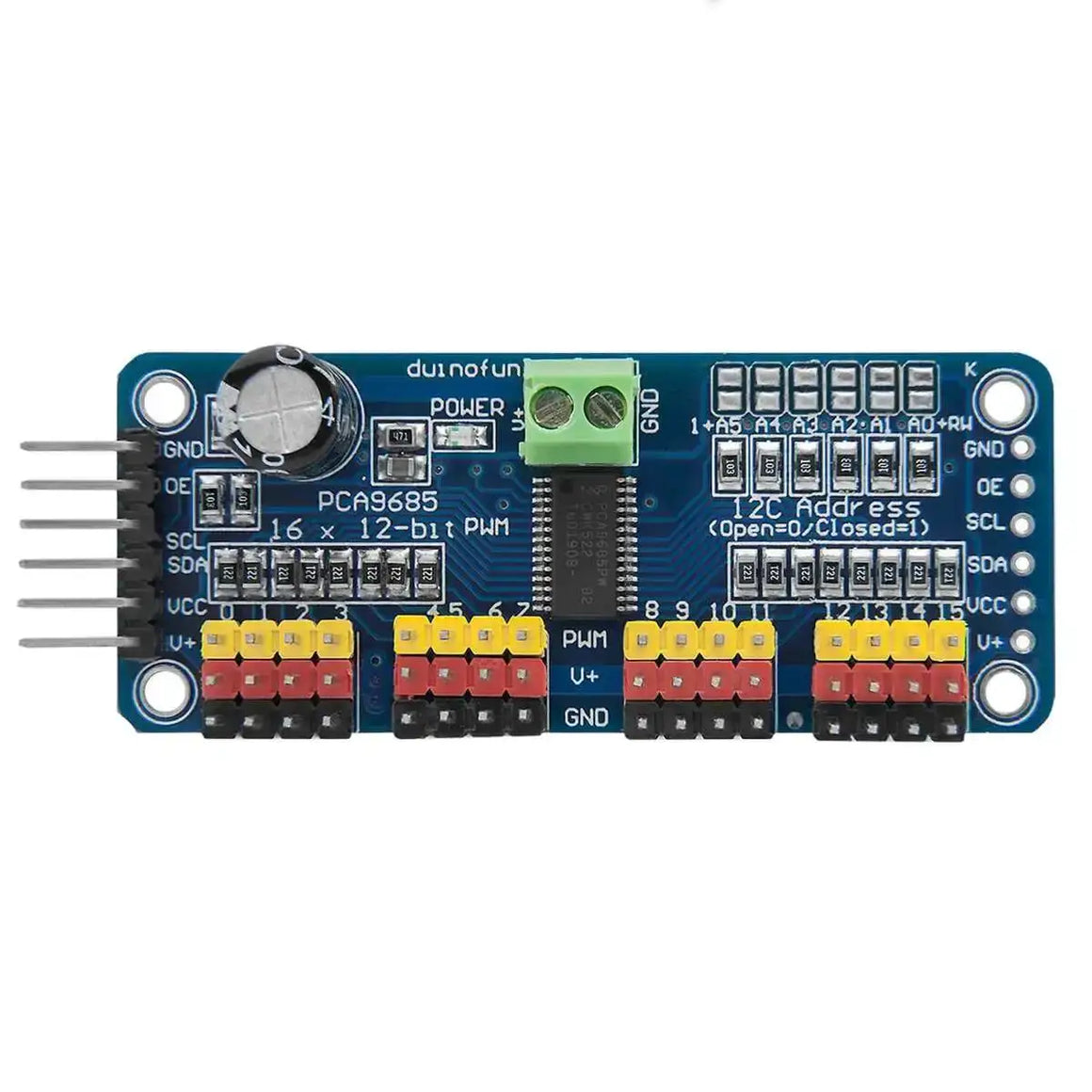 16-Channel 12-bit PWM Servo Driver PCA9685 Module