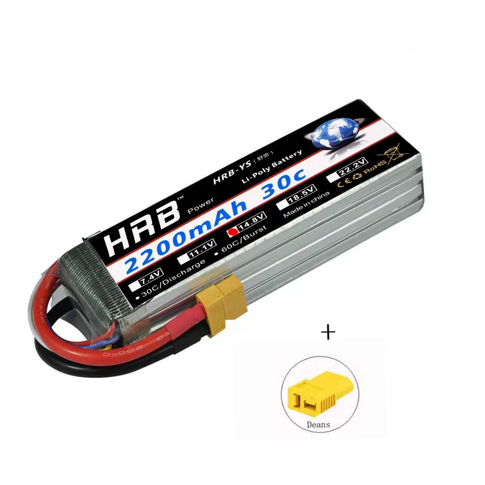 14.8V 2200mAh 4S LiPo Battery (High-Discharge FPV & RC Power Pack)