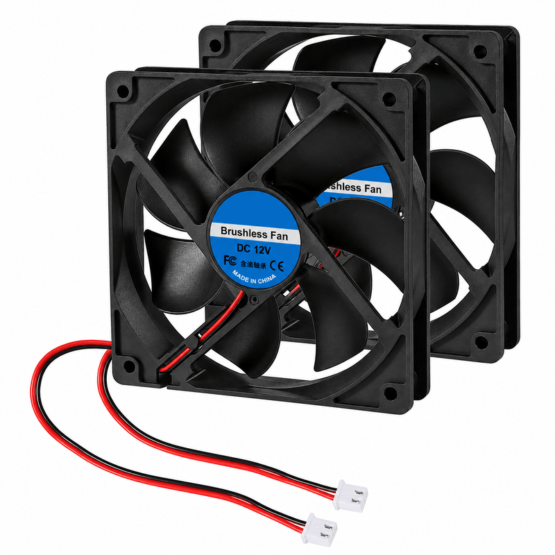 12V DC Mini Cooling Fan 2-Pin Brushless Cooling Fan