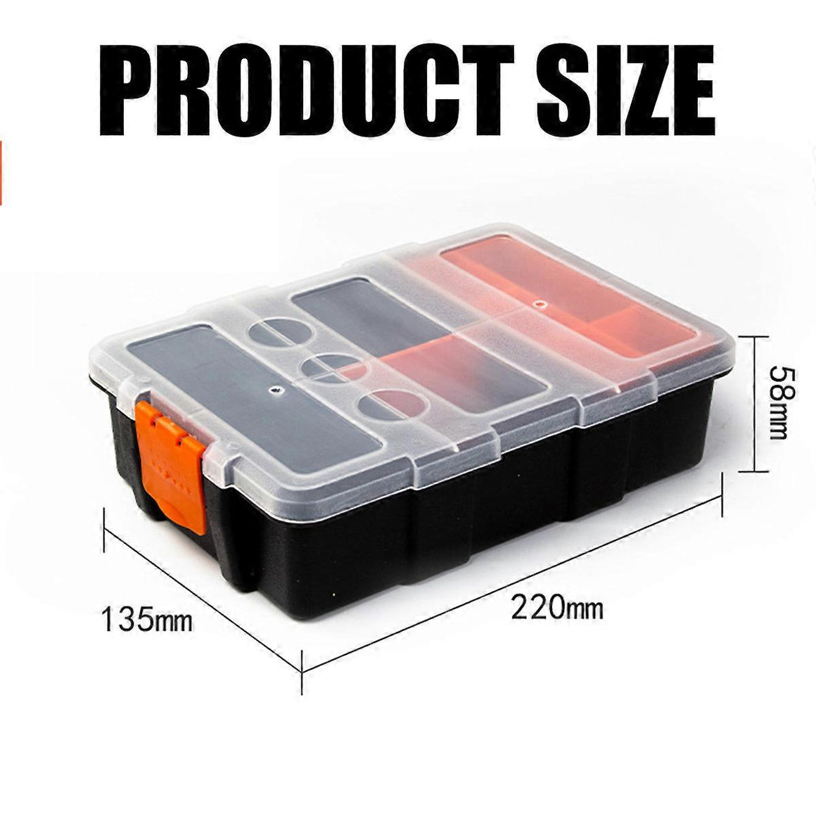 2 Layer Components Storage Box 135×220×58mm Organizer Case